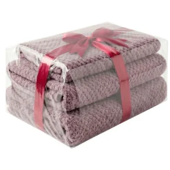 Zestaw ręczników frotte Art Soft Home Gracia, 500 g/m², 3 szt., brązowe