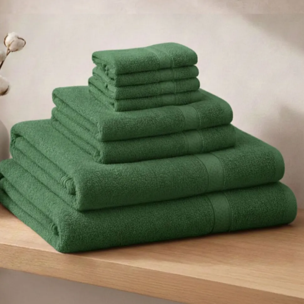 Zestaw ręczników frotte Art Soft Home, 460 g/m², 8 szt., zielone