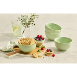 Zestaw salaterek ceramicznych Domotti Pastelli, 660 ml, 14 cm, 4 sztuki, zielone