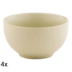 Zestaw salaterek ceramicznych Domotti Pastelli, 660 ml, 14 cm, 4 sztuki, taupe