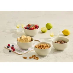 Zestaw salaterek ceramicznych Domotti Pastelli, 660 ml, 14 cm, 4 sztuki, taupe