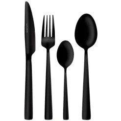 Zestaw sztućców Ambition Madeni, 16 elementów, czarne