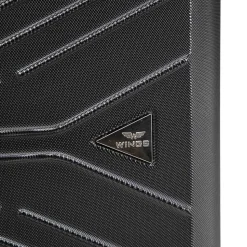 Zestaw walizek Wings Merlin z policarbonu, 3 szt., czarne