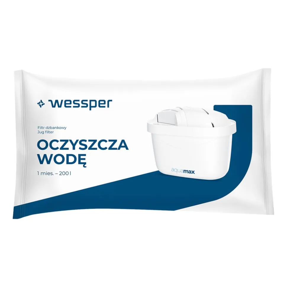 Zestaw wkładów filtrujących Wessper AquaMax, do dzbanka filtrującego, 6 szt.