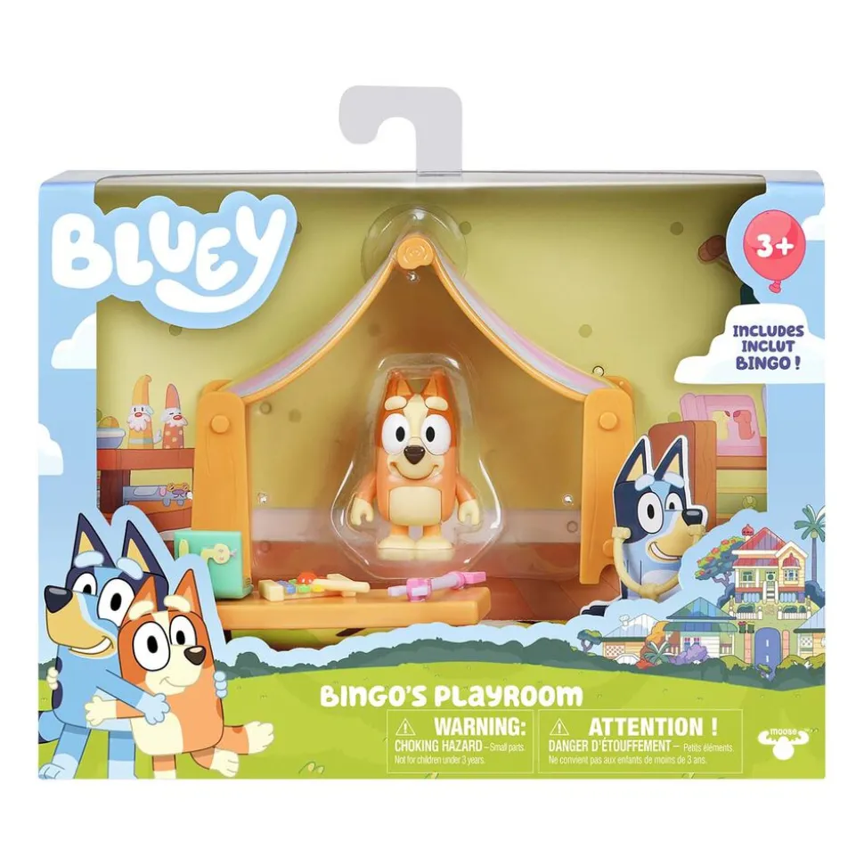 Zestaw zabawek Bluey, mini pokój zabaw, 1 figurka