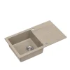 Zlewozmywak granitowy jednokomorowy z ociekaczem beżowy Root Chef Long, 770 x 440 x 175 mm